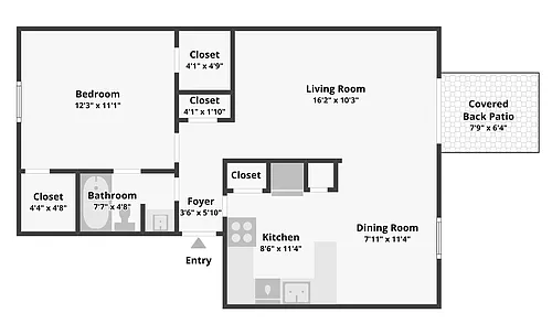 Floor plan 1X1