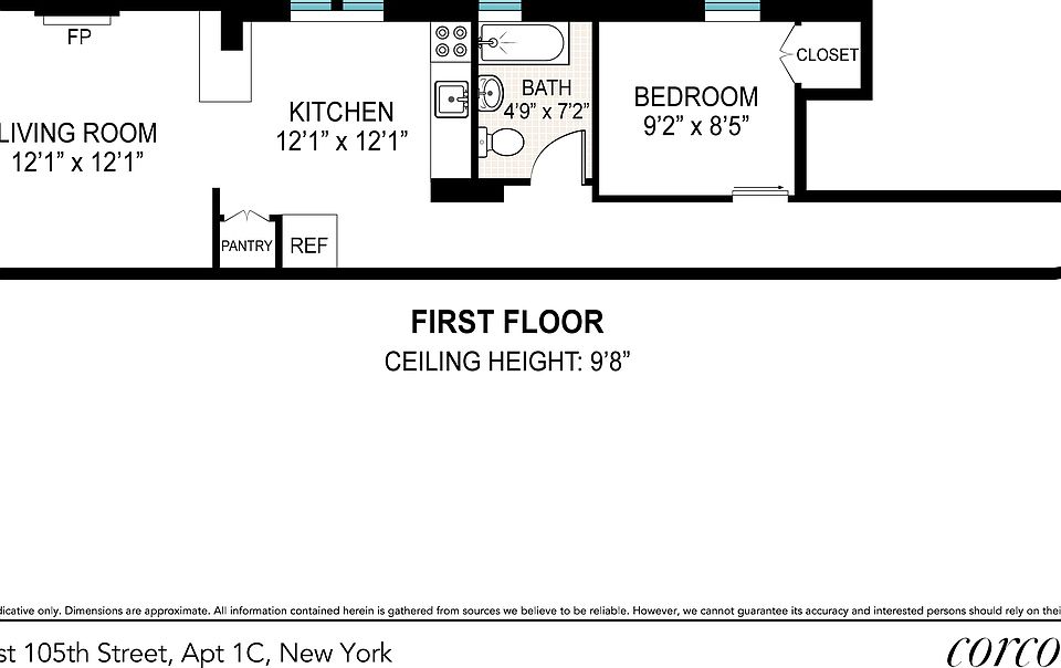 2nd image of 58 W 105th St APT 1C