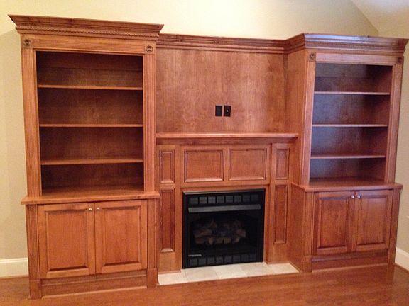 Built in with gas fireplace