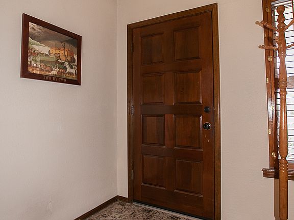 Nice sized entry with ceramic tile and high ceiling