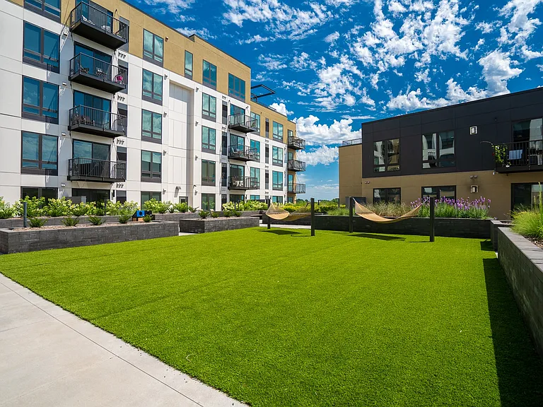 Spacious green areas in our courtyard provide the perfect backdrop for outdoor fun and relaxation.