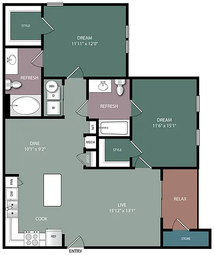 Floor plan B2A
