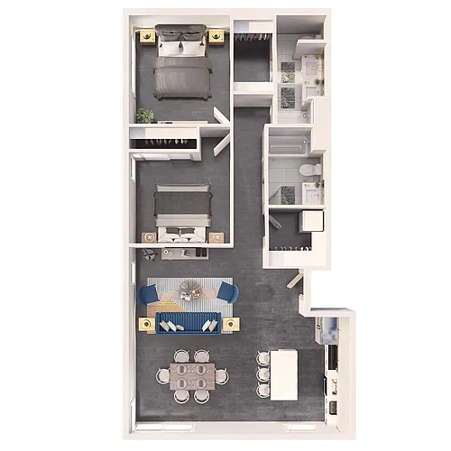 Floor plan 2 Bedroom Premium