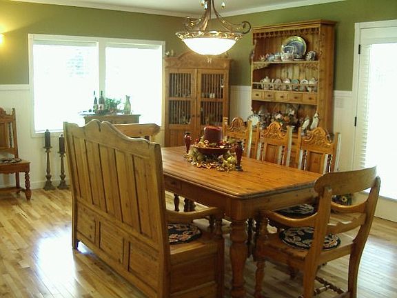 Dining area with french doors to patio 
