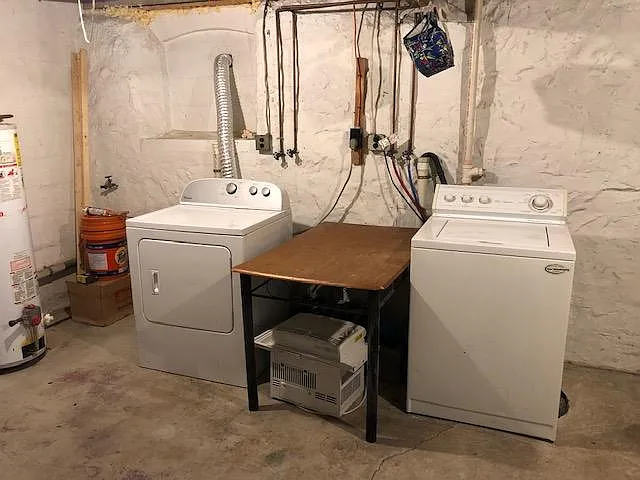 laundry in basement