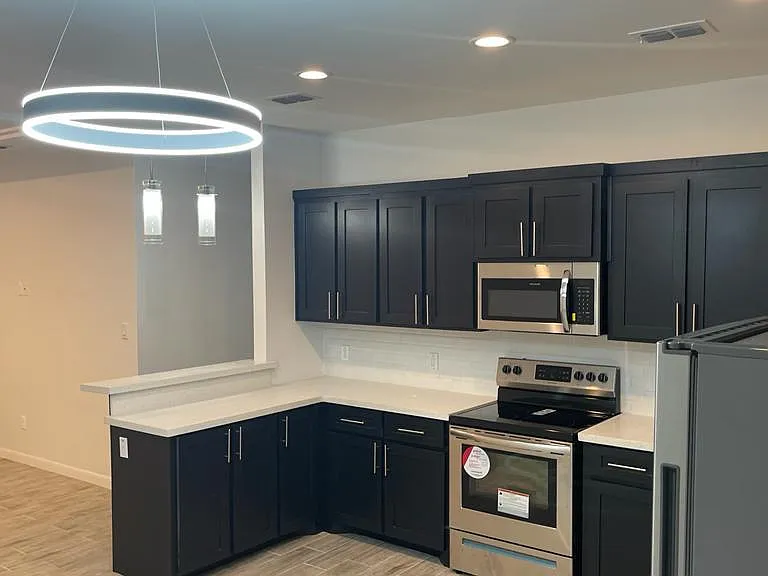 3 bedroom 2 bathroom unit. View from door to backyarad.