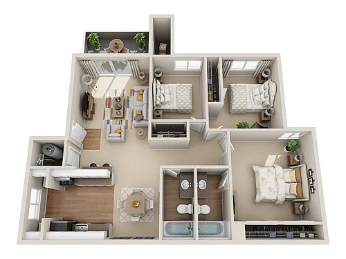 Floor plan Three Bedroom