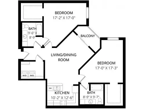 Floor plan D 2X2