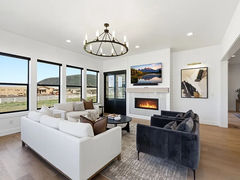 65' TVs + Sonos, and Fireplace