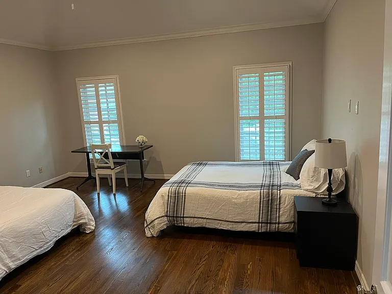 View of master bedroom from doorway