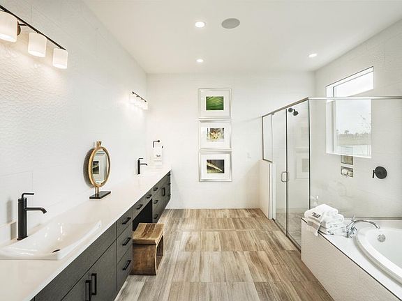 A beautiful spa-like primary bathroom retreat