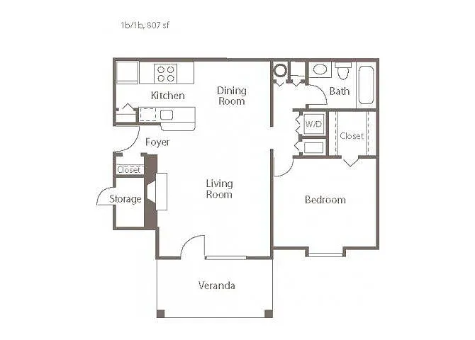 Floor plan 1 Bedroom
