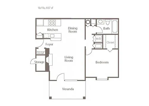 Floor plan 1 Bedroom