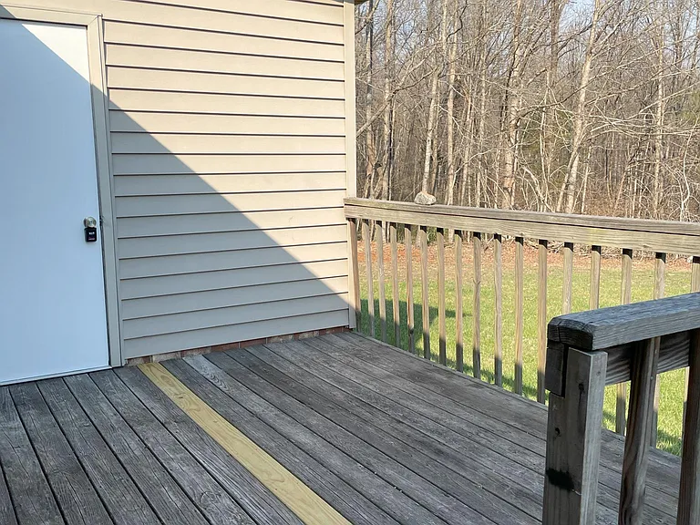 Back deck with storage room off back