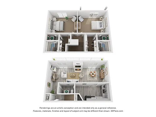 Floor plan 2x2.5 Townhome Luxury Rehab 1380 sq ft