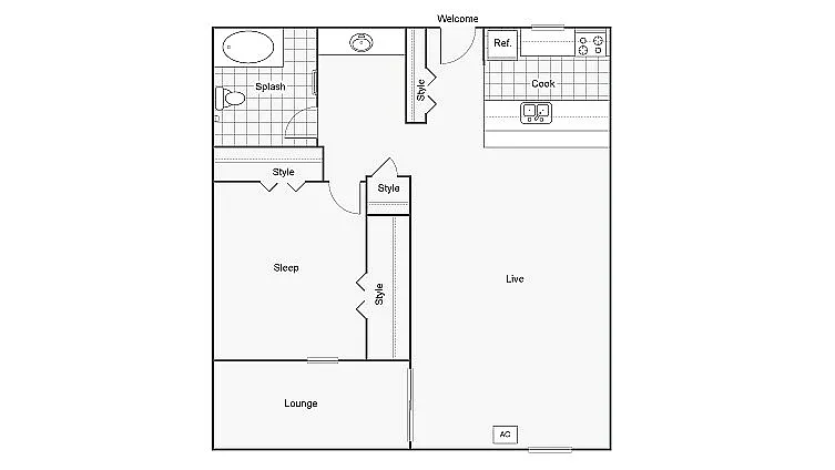Floor plan The Res 2 Upgraded Unfurnished