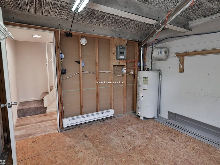 View of the basement storage area