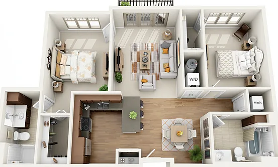 Floor Plan 2I | Wells Street Station | Apartments in Delafield, WI Floor Plan 2I | Wells Street Station | Apartments in Delafield, WI
