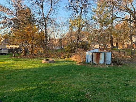 Center of back yard from the patio.