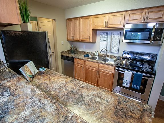 Stainless steel appliances with a built in microwave