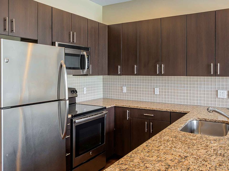 Modern kitchens with stainless steel appliances and granite countertops