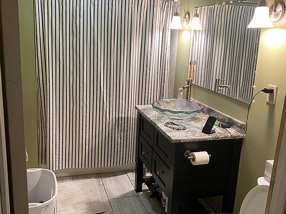 bathroom on bedrooms side wing of house