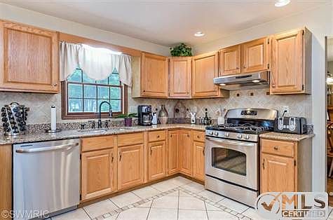 Kitchen with stainless appliances