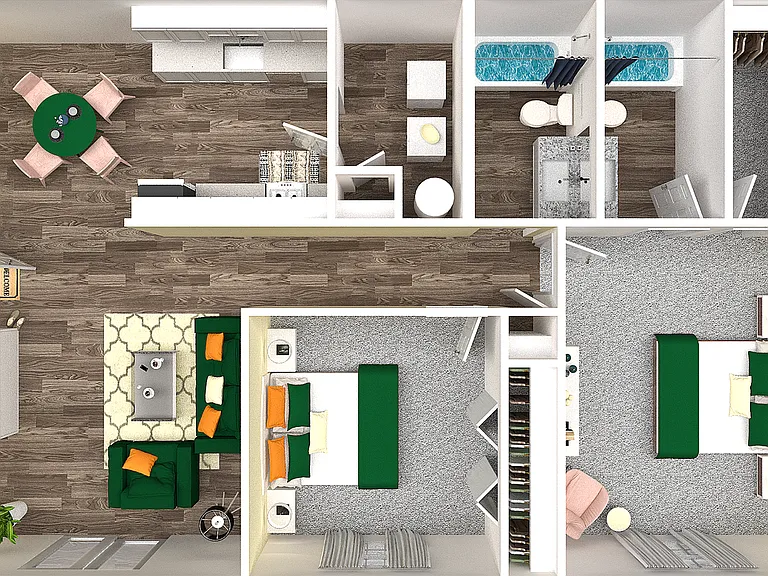 Two Bedroom Two Bathroom Two Bedroom Two Bathroom