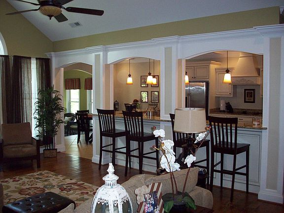 living room view to kitchen