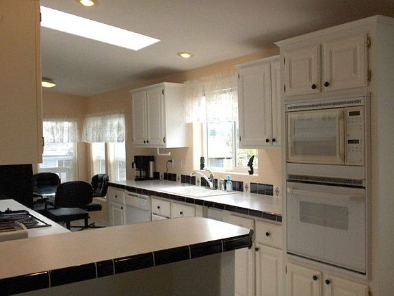 Kitchen with plenty of cupboard and counter space.