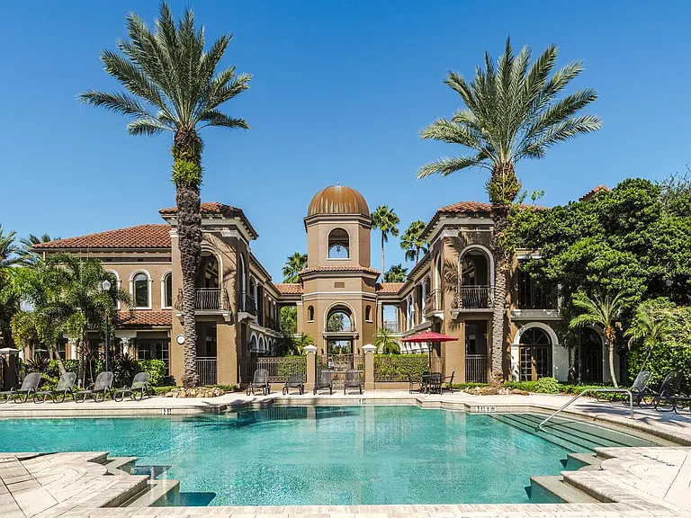 Grand pool courtyard