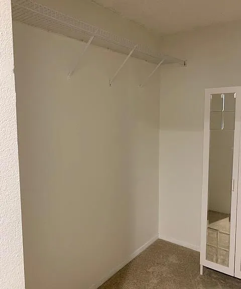 Master bedroom walk in closet
