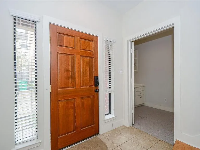 Front door and entry into office