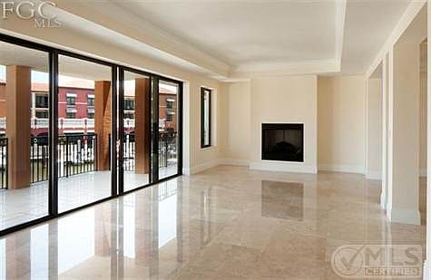 large living area with fireplace