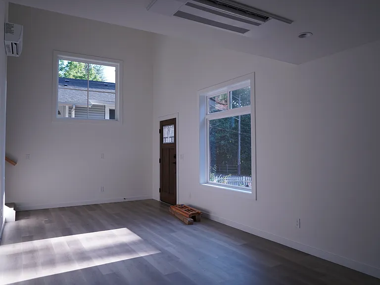 Living room, view of front door