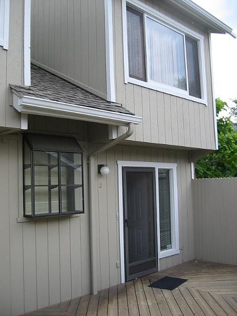 Front door and greenhouse window