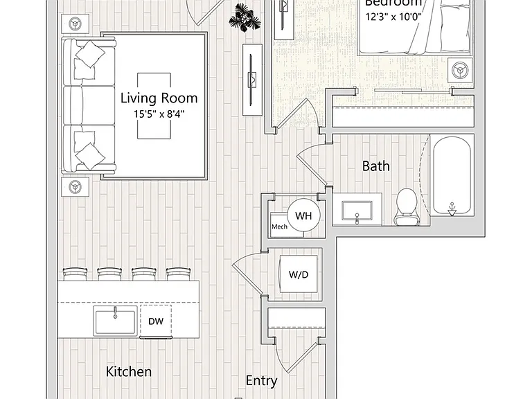 One Bedroom - A1 One Bedroom - A1