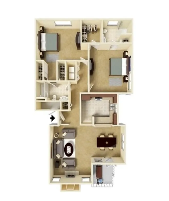 Floor plan 2X2-1058