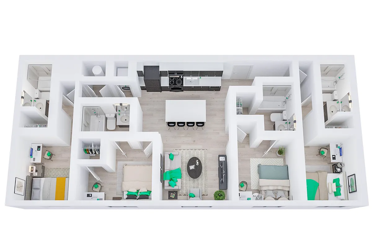 Floor plan 4BR/4BA - The Creeker