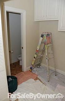 half bath off of utility room