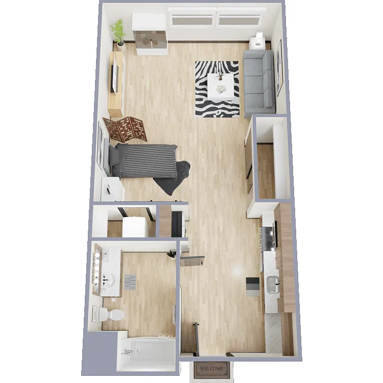 Floor plan Studio 0A