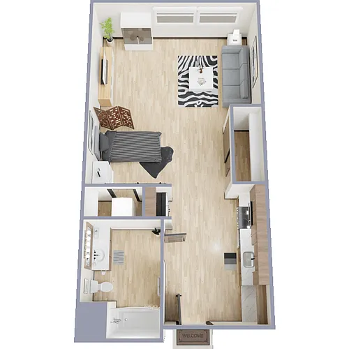 Floor plan Studio 0A