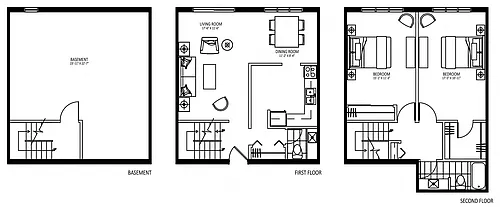 Floor plan The Hemlock - Townhome