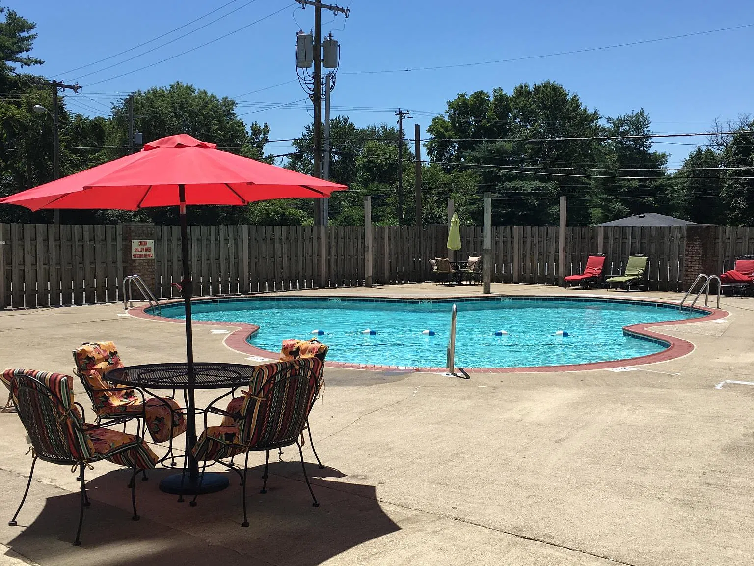 This is the condo pool, located in the rear of the building.
