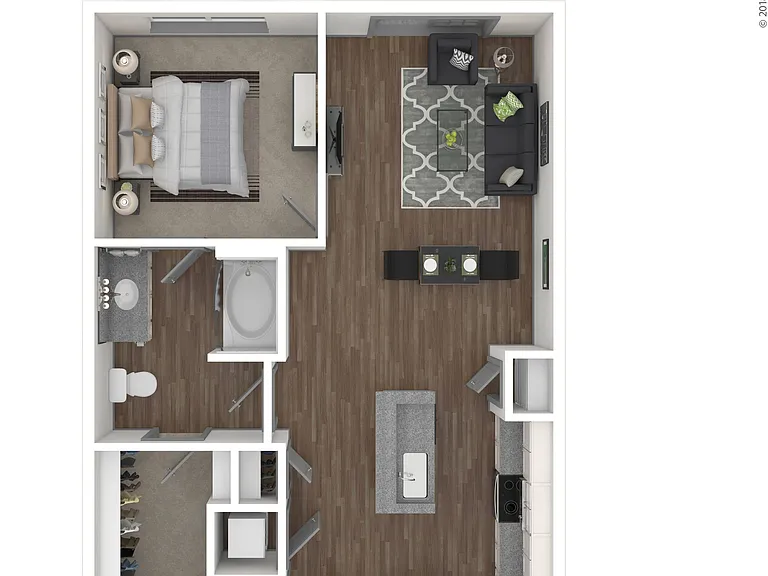 One bedroom apartment in Charlotte, North Carolina. One bedroom apartment in Charlotte, North Carolina.
