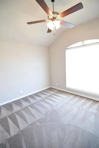 Bedroom #2 with also the lovely soft carpets & fan/lights.