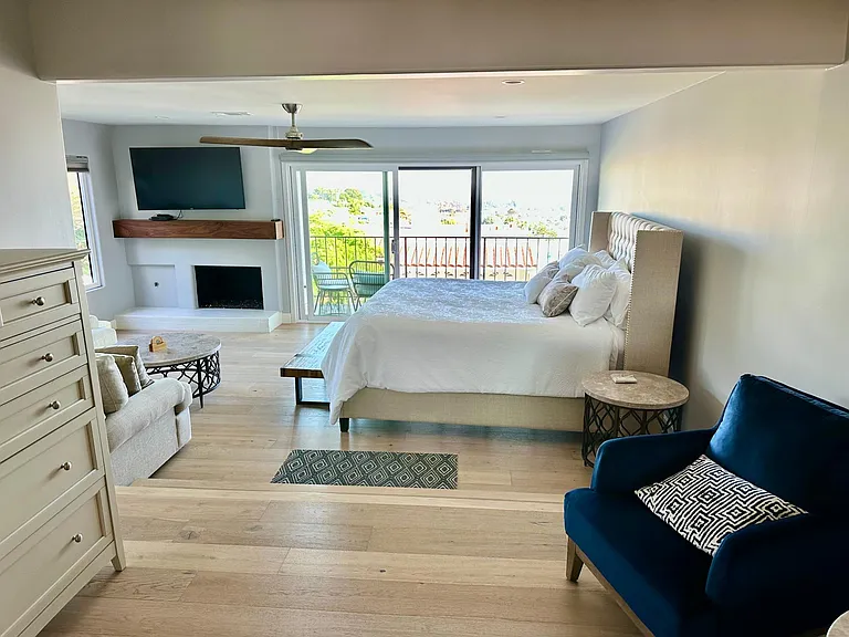 Master bedroom. Huge with a dressing area and living area.