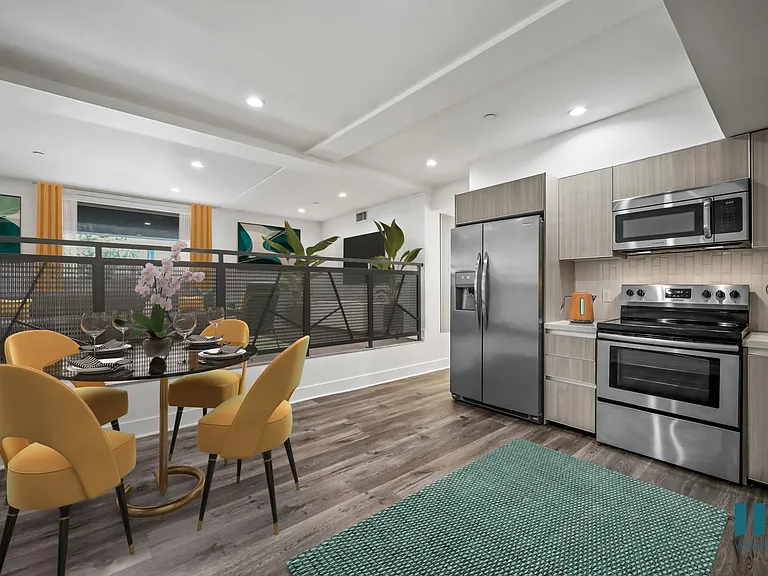 Open-Concept Kitchen, Dining and Living Room - Two-Bedroom Two-Bathroom - Unit 108