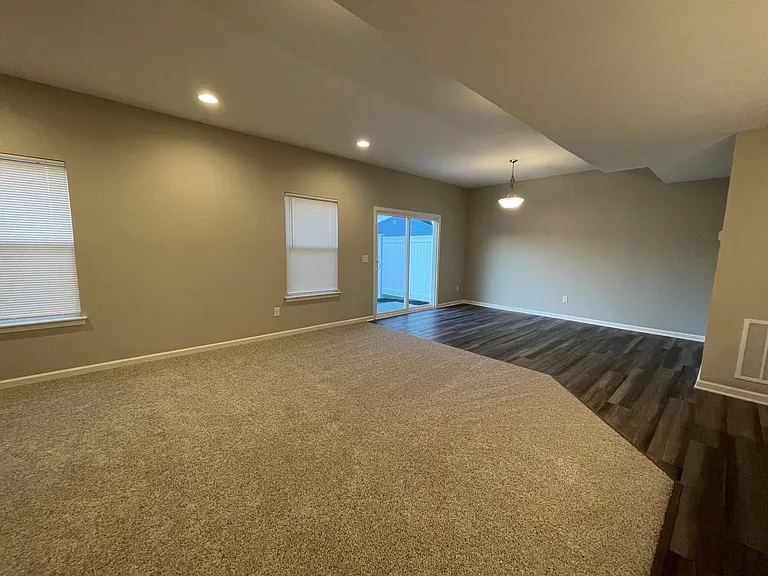 living room, dining room