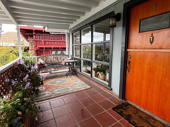 Top floor unit, stairs up to private front deck